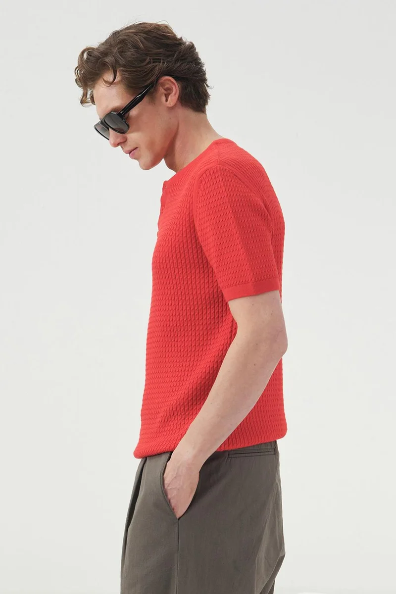 Giesto Bright Orange GIESTO Men's T-Shirt for Men | Best Price UAE