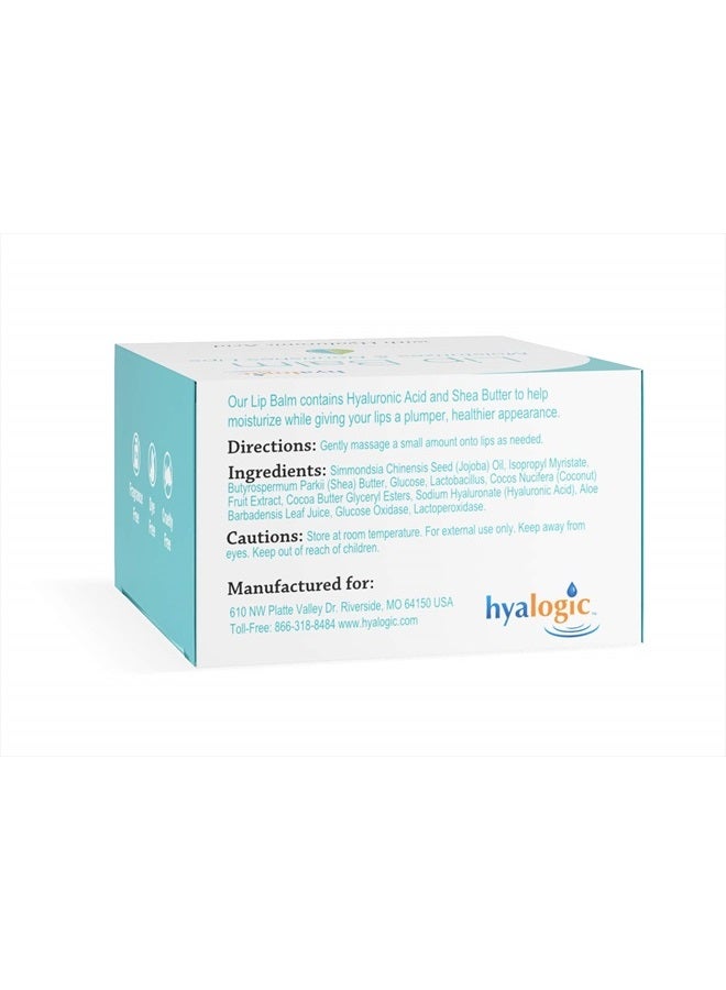 Hyalogic Episilk Hydrating Lip Balm w/Hyaluronic Acid | Dry Lips | Natural Moisturizing Lip Balm | Gluten & Fragrance Free, Unflavored (0.5 oz) - Image 2