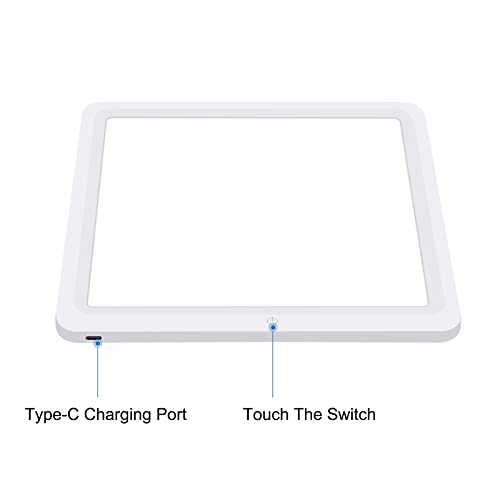 PULUZ LED Photography Shadowless Bottom Light Lamp Panel Pad for 30cm Light Box, Photography Softbox Bottom Light for Food Jewelry Cosmetic Crafts Type-C Plug - Image 2