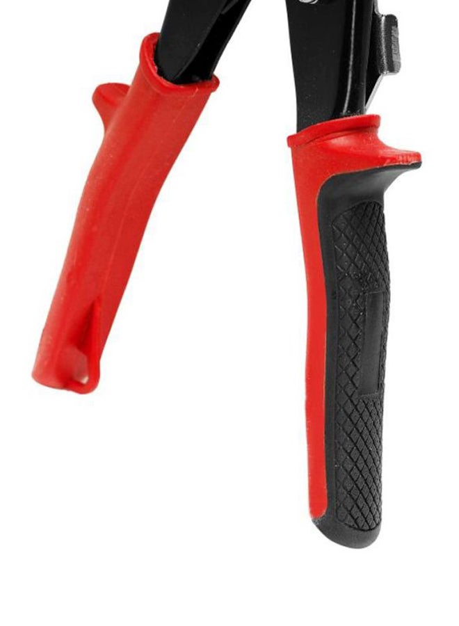 GEEPAS Aviation Snip Left Cut 250mm- Toothed blades, Left Cut Offset Tin with Forged Blade with Twin Spiral Spring, Comfort Grips | Ideal for Cutting Upto 18 Gauge Aluminium, Wire Mesh, Leather, Copper & Plastic Red/Black/Silver - Image 3
