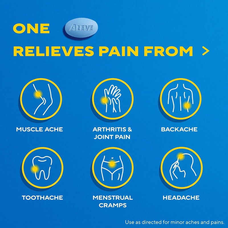 Aleve أقراص أليف لتخفيف الألم نابروكسين صوديوم 50 حبة - Image 3