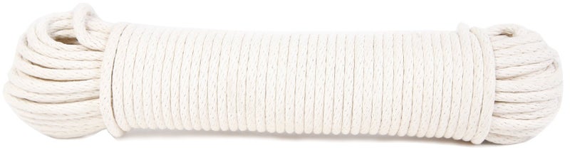 Koch Industries Trade Size 8 White Koch 5600825 Braided CottonPoly Sash Cord 100 Feet