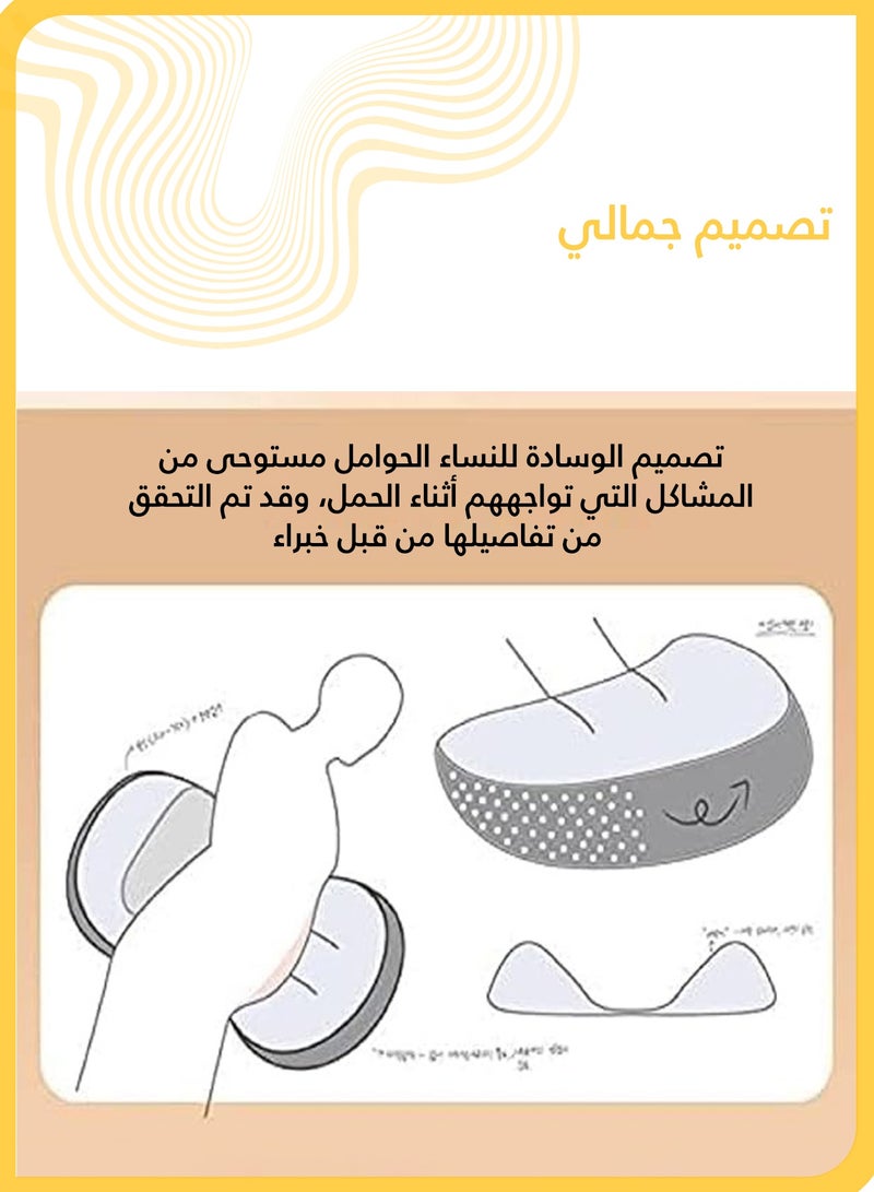 شي آند ليتل وسادة حمل مع وسادة دعم إضافية – وسادة جسم قابلة للتعديل لدعم الظهر والبطن والوركين والساقين، بغطاء مخملي قابل للإزالة، تصميم مدمج ومريح (أخضر)  - Image 5