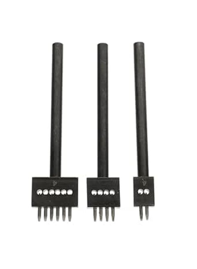 3Pcs Leather Punching Tool Set Round Hole Punch For Belts Shoes Handbags DIY Craft - Image 1