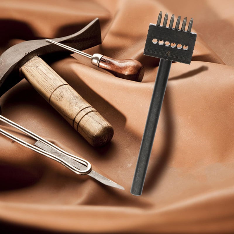 3Pcs Leather Punching Tool Set Round Hole Punch For Belts Shoes Handbags DIY Craft - Image 4