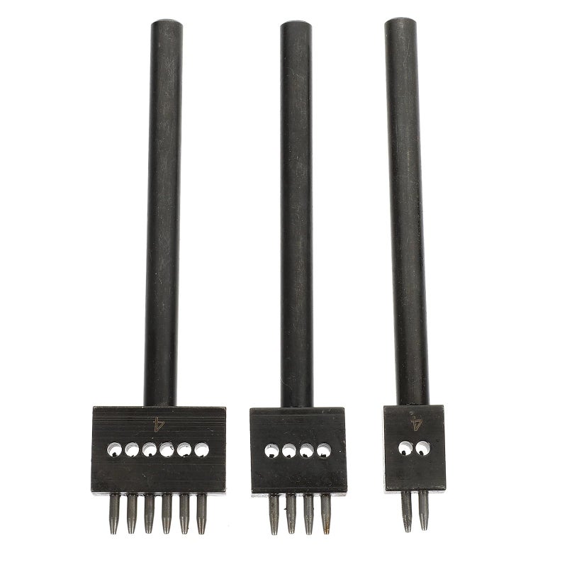 3Pcs Leather Punching Tool Set Round Hole Punch For Belts Shoes Handbags DIY Craft - Image 2