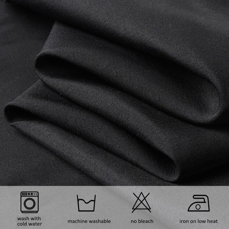 pepmily 8 Pack Black Tablecloths 60x102 Inch Table Cloths for 6 Foot Rectangle Tables, Wrinkle Resistant Washable Rectangular Fabric Table Cover for Dining Wedding Banquet Camping Party - Image 5