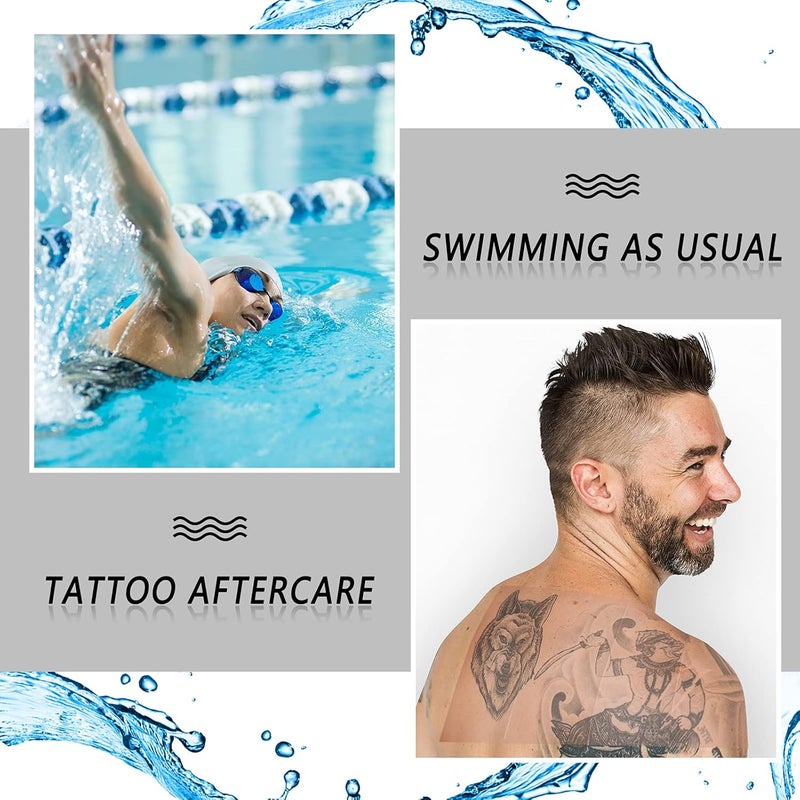 Treela 50 Pieces Waterproof Shower Patch 9 x 9 Inch Transparent Stretch Adhesive Bandage Protective Shower Bandage Cover Waterproof Transparent Film Clear Adhesive Dressing - Image 5