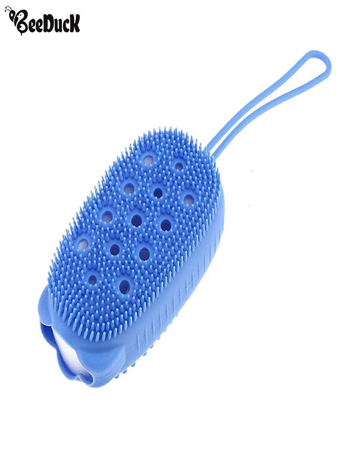 BeeDuck® Silicone Bubble Bath Quick Foaming Scrubbing Soft Rubbing Massage Body Cleaner Brush for Shower Bathroom - Image 2