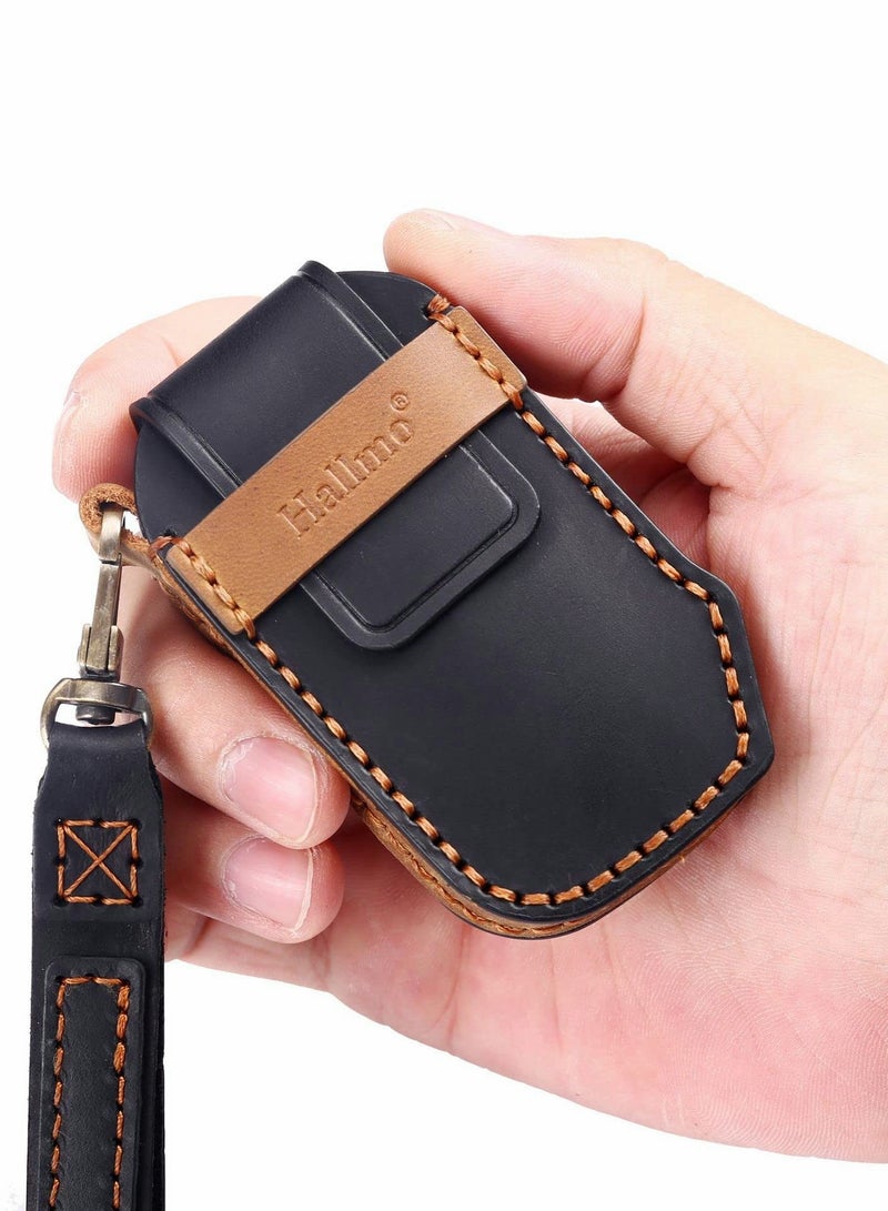 Key Protector Cover for KIA EX SX Fiesta, Full Protection Leather Case Fob (Black) - Image 5