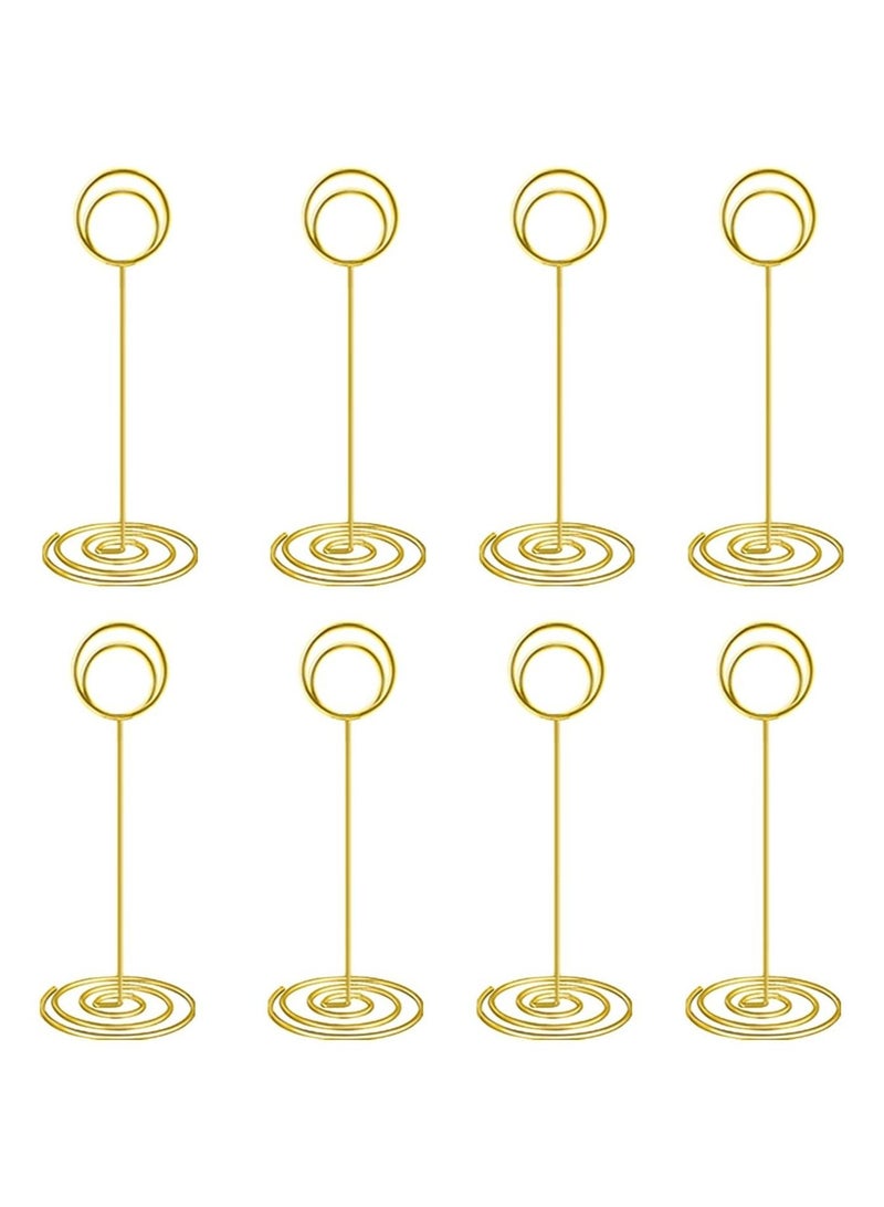 كابتن تيك 8 Pcs Place Card Holder Memo Clip Photo Table Number Gold Holder, Stand, Paper Menu Stand - Image 1