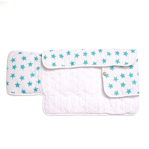Tidy Sleep Portable Diaper Changing Mat/Pad for Newborns & Infants Baby 0-24 Months Light Weight, Portable, Water Proof (Blue Star) - Image 3