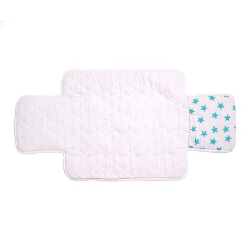 Tidy Sleep Portable Diaper Changing Mat/Pad for Newborns & Infants Baby 0-24 Months Light Weight, Portable, Water Proof (Blue Star) - Image 2