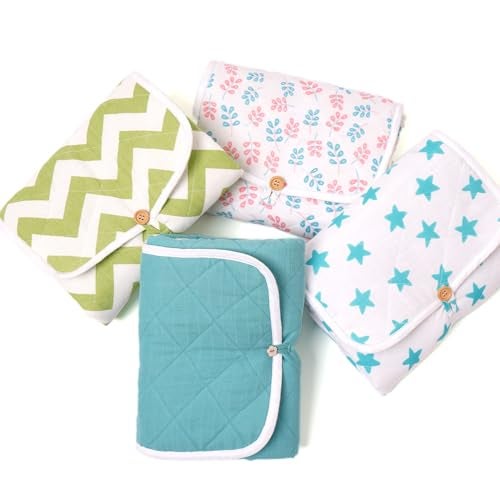 Tidy Sleep Portable Diaper Changing Mat/Pad for Newborns & Infants Baby 0-24 Months Light Weight, Portable, Water Proof (Blue Star) - Image 5