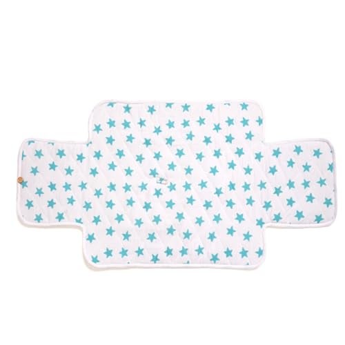 Tidy Sleep Portable Diaper Changing Mat/Pad for Newborns & Infants Baby 0-24 Months Light Weight, Portable, Water Proof (Blue Star) - Image 4