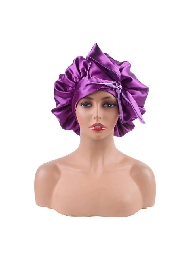 Generic - Reversible Double-Layer Braided Hat with Pure Stretch Long Ties - Image 1