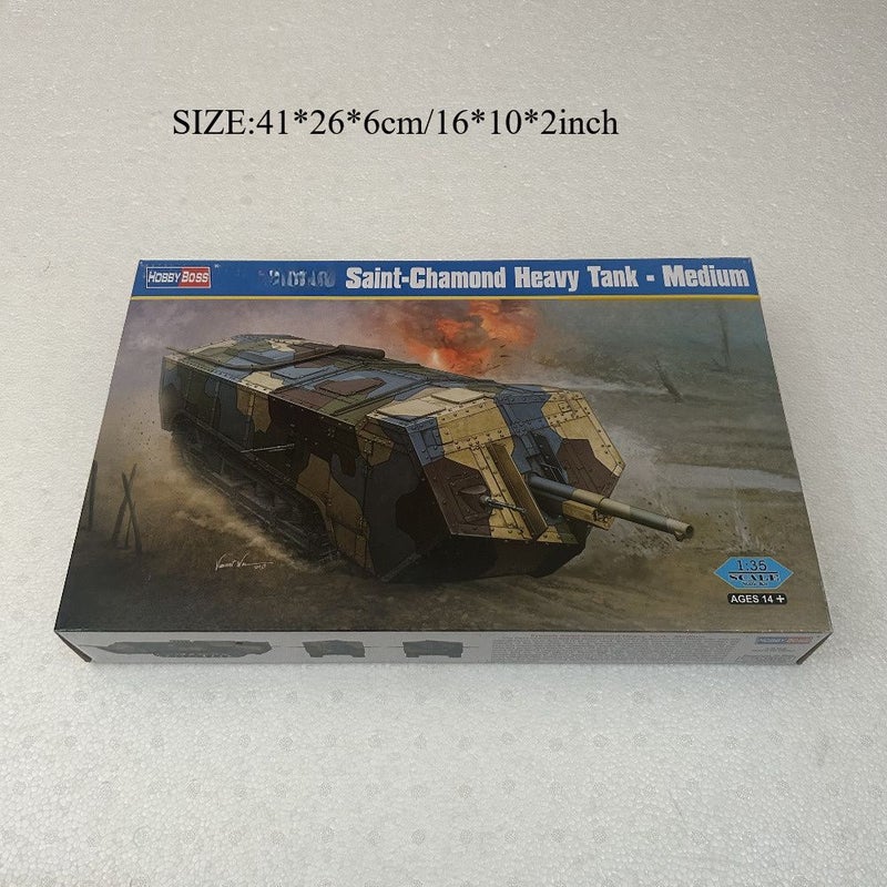 1 35 Scale Plastic Model Kit Saint Chamond Heavy Tank Medium Assembly Hobby Craft Hobbyboss 83859 - Image 2