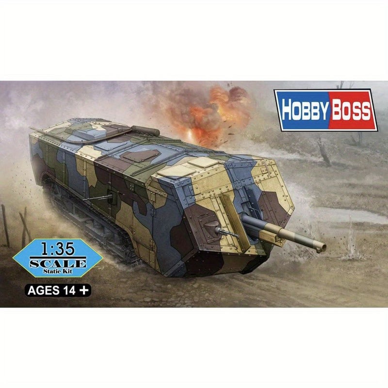 1 35 Scale Plastic Model Kit Saint Chamond Heavy Tank Medium Assembly Hobby Craft Hobbyboss 83859 - Image 4