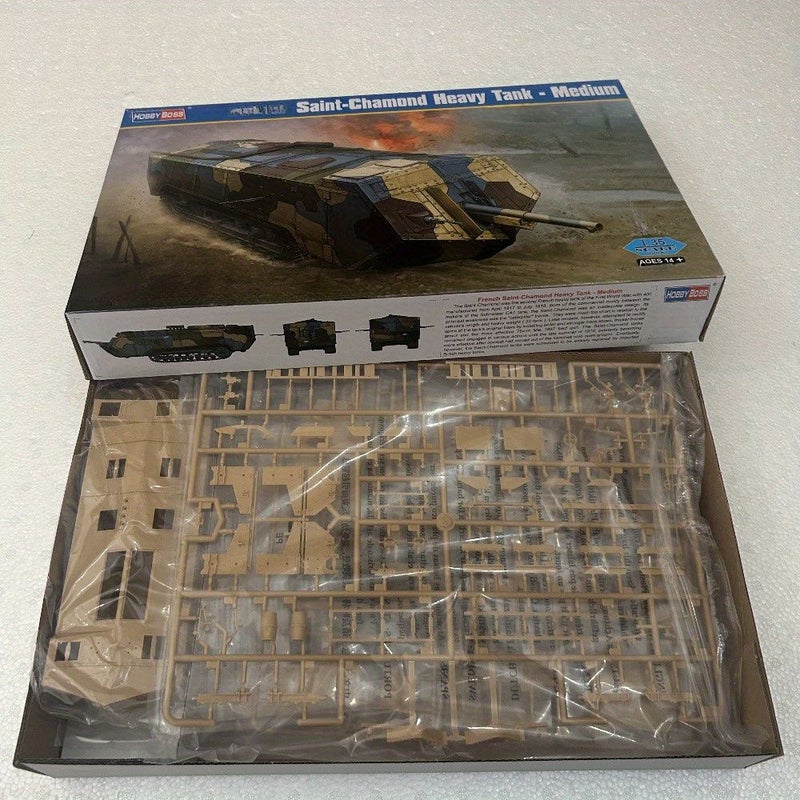 1 35 Scale Plastic Model Kit Saint Chamond Heavy Tank Medium Assembly Hobby Craft Hobbyboss 83859 - Image 1