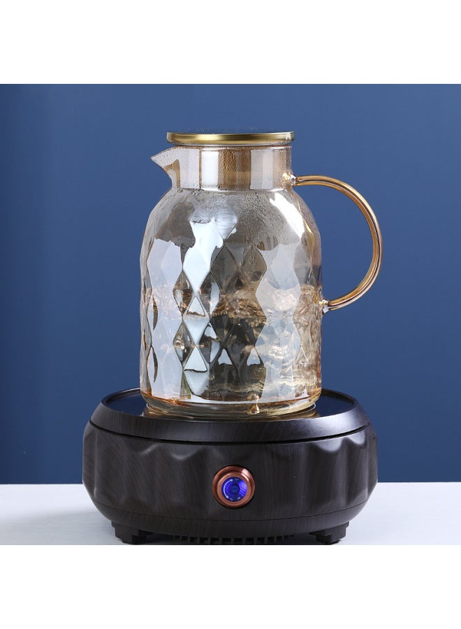 Japanese-style Glass Cold Kettle Set Heat-resistant High-temperature Teapot Cold Boiling Water Cup Pot Household Cold Kettle Pot Cup-Capacity:Blue Ling Pot 1.8+6 Cups (No Bracket, No Frame) - Image 3