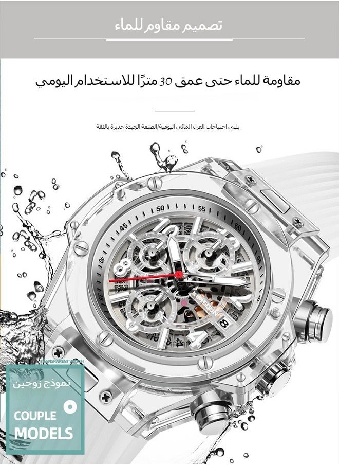 كيمسدون ساعة رجال الأعمال مقاومة للماء، ساعة كوارتز رياضية تكتيكية، ساعة كرونوغراف رجالية عصرية فاخرة وحسنة المظهر  - Image 4