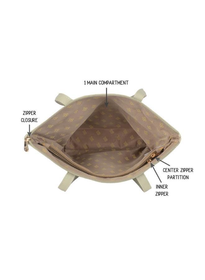 Baggit Women Green Tote Handbag Large Size | Ladies Stylish Casual Purse Bag - Image 5