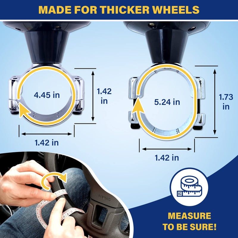 TopLife Top Life Steering Wheel Knob for Truck - XL Size for Thick Steering Wheels - Spinner for Heavy Duty, Vans, Pickup Trucks, Semi, Sport, Tuning - Facilitates Maneuvers - Image 3