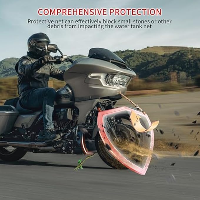 VEISUTOR Front Chin Spoilers Radiator Cover for CVO Road Glide, Black ABS Fairing Front Spoilers Radiator Chin Cover for Harley CVO Road Glide CVO Street Glide 2023-2024 - Image 4