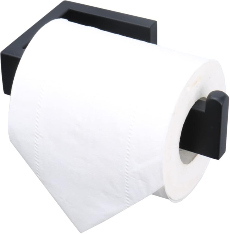 TocTen Toilet Paper Holder-Bathroom Tissue Holder Fit Big Roll Paper, Toilet Paper Roll Holder Wall Mounted Made of Thicken 304 Stainless Steel, Suitable for Bathroom, Kitchen, Office (5.9 in, Black)