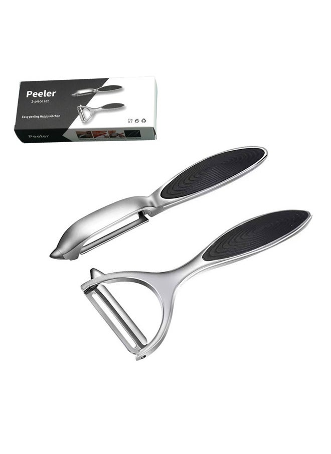 GUSGU - Vegetable Peeler for Kitchen 2pcs, Fruit, Carrot, Veggie, Potatoes Peeler, Y-Shaped and I-Shaped Stainless-Steel Multi-Function Set Peelers, Non-Slip Handle & Sharp Blade, Good Durable - Image 1