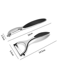 GUSGU Vegetable Peeler for Kitchen 2pcs, Fruit, Carrot, Veggie, Potatoes Peeler, Y-Shaped and I-Shaped Stainless-Steel Multi-Function Set Peelers, Non-Slip Handle & Sharp Blade, Good Durable  - Image 3