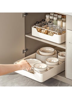 YQbest Pull Out Cabinet Organizer Kitchen Storage Organizer, Slide Out Cabinet Drawer Organizer, Heavy Duty Kitchen Cabinet Organizers and Storage, Multifunction Pull Out Drawers for Kitchen Cabinet Pantry 1pcs  - Image 1