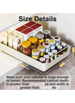 YQbest Pull Out Cabinet Organizer Kitchen Storage Organizer, Slide Out Cabinet Drawer Organizer, Heavy Duty Kitchen Cabinet Organizers and Storage, Multifunction Pull Out Drawers for Kitchen Cabinet Pantry 1pcs  - Image 2