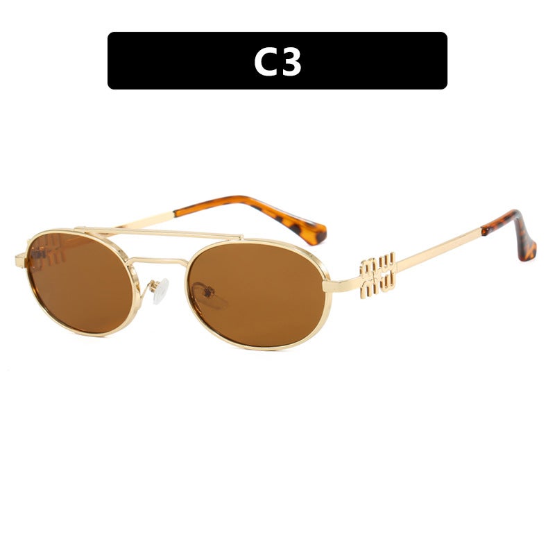 Generic 2024 Chic Oval Sunglasses for Women All tea 