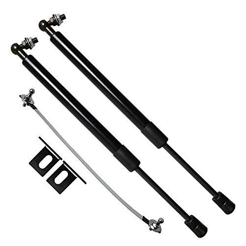 TSUBASA Lift Supports Struts for 2020-2024 Hyundai Elantra (CN7) Front Bonnet Hood Modify Carbon Fiber Gas Charged Shock Dampers Spring Bar (2 PCS) (Normal Black) - Image 2