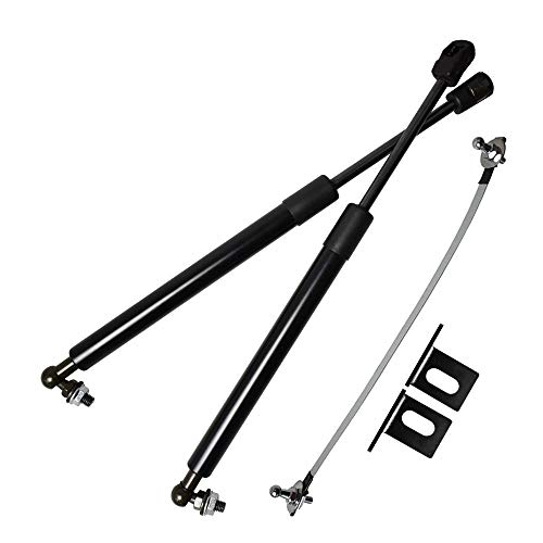 TSUBASA Lift Supports Struts for 2020-2024 Hyundai Elantra (CN7) Front Bonnet Hood Modify Carbon Fiber Gas Charged Shock Dampers Spring Bar (2 PCS) (Normal Black) - Image 1