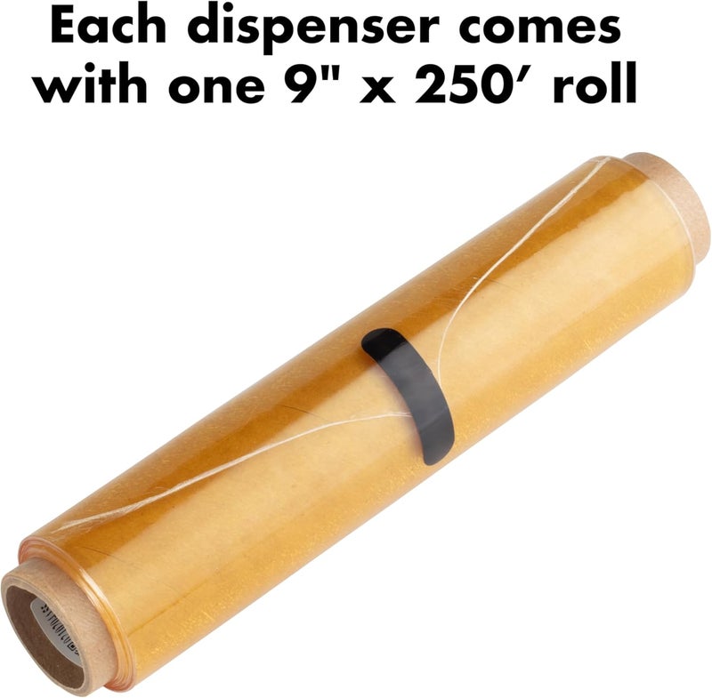 ChicWrap Subway Tile Refillable Plastic Wrap Dispenser - One 9" x 250' Roll of Professional Grade Plastic Wrap - BPA Free and Kosher Certified - Reusable Dispenser w/Slide Cutter - Image 3