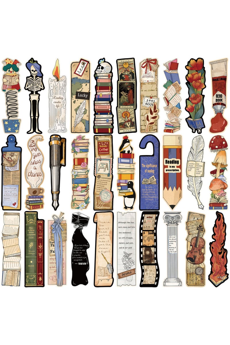 إيروريكس 30 قطعة من فواصل الكتب ذات الطابع الكلاسيكي، فواصل كتب متينة بنصوص كلاسيكية وصفحات للقراءة.