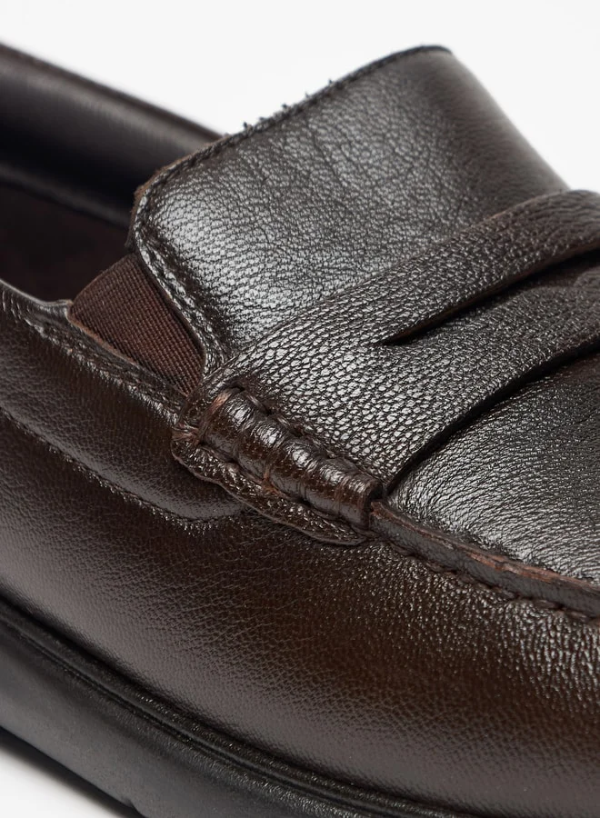 ال بي ال من شو اكسبرس Men's Solid Slip-On Loafers