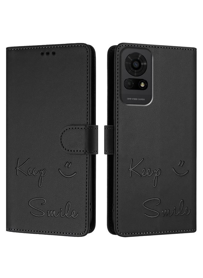 erorex Case For TCL 50 LE 5G Smile Embossing RFID Leather Phone Case  - Image 3