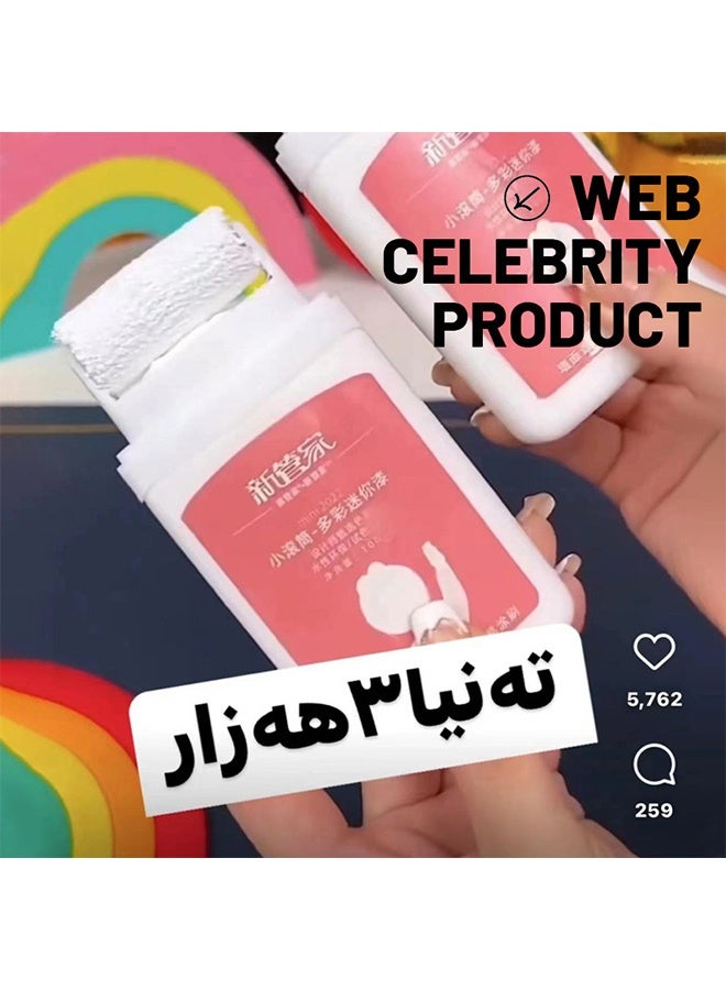غوان جي آي إيه عجلة صغيرة متعددة لتصليح الجدران، عامل إصلاح الطلاء للجدران، معجون جدران مع فرشاة دوارة لتعبئة ثقوب سطح الجدار، حل سريع وسهل 100 جم - Image 2