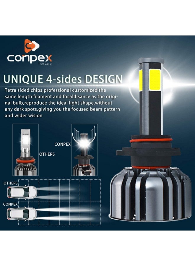 Generic CONPEX 9005 HB3 LED Headlight Bulb Automotive Conversion Kit 4 Sides Chips 250W 9000 LM Super Bright for Car High Low Fog Beam with CANBUS Error Free Anti flicker 12month Warranty  - Image 4