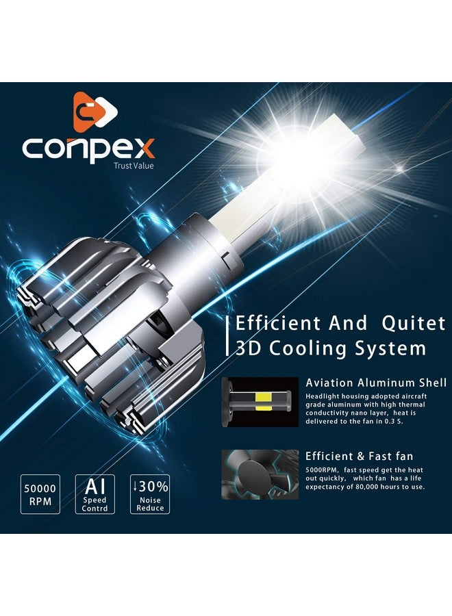Generic CONPEX 9005 HB3 LED Headlight Bulb Automotive Conversion Kit 4 Sides Chips 250W 9000 LM Super Bright for Car High Low Fog Beam with CANBUS Error Free Anti flicker 12month Warranty  - Image 3