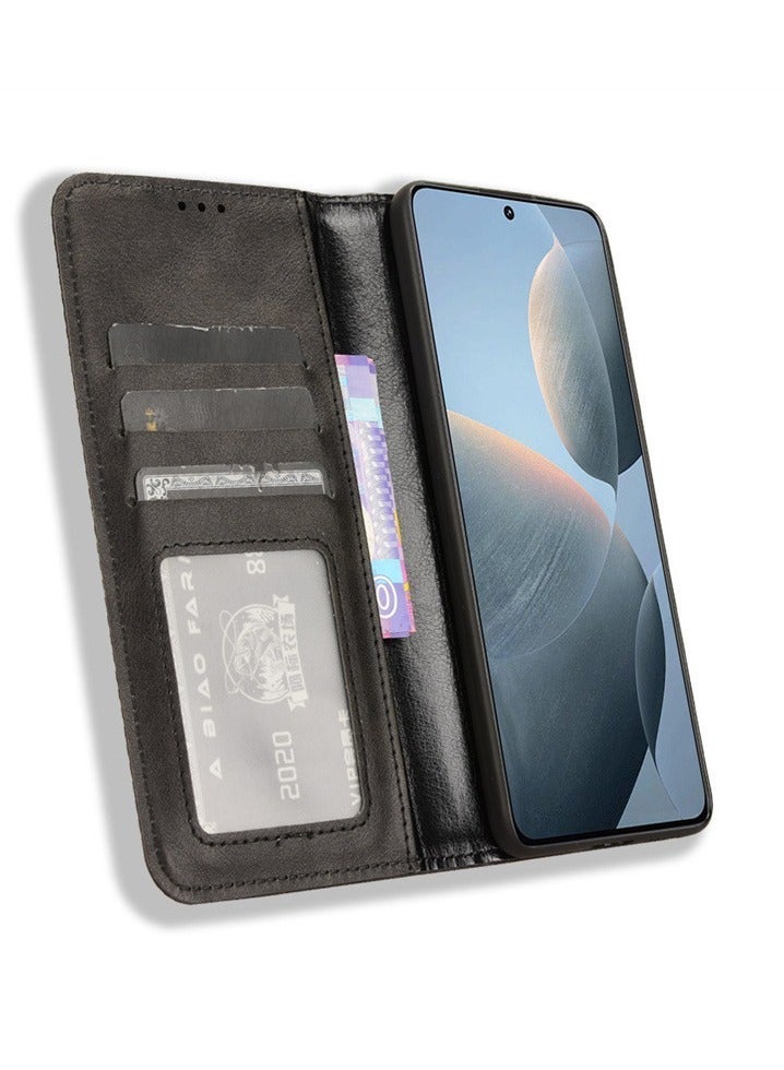 Phone Case Compatible with Xiaomi Poco X6 Pro with Card Holder Flip Case PU Leather Phone Wallet Case Shockproof Protective Cover  - Image 3