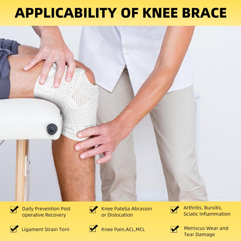 Malloraned New Updates Knee Brace for Women Plus Size,Men Knee Stabilizer Support for ACL,MCL,Meniscus Tear,Sport Knee Compression Wrap with Dual-Sided Stabilizers (2XL) - Image 2