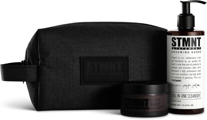 STMNT Grooming Goods Hair Gift Set AllInOneCleanser 300ml plus Matte Paste 100ml incl washbag Bestseller hairstyling and haircare