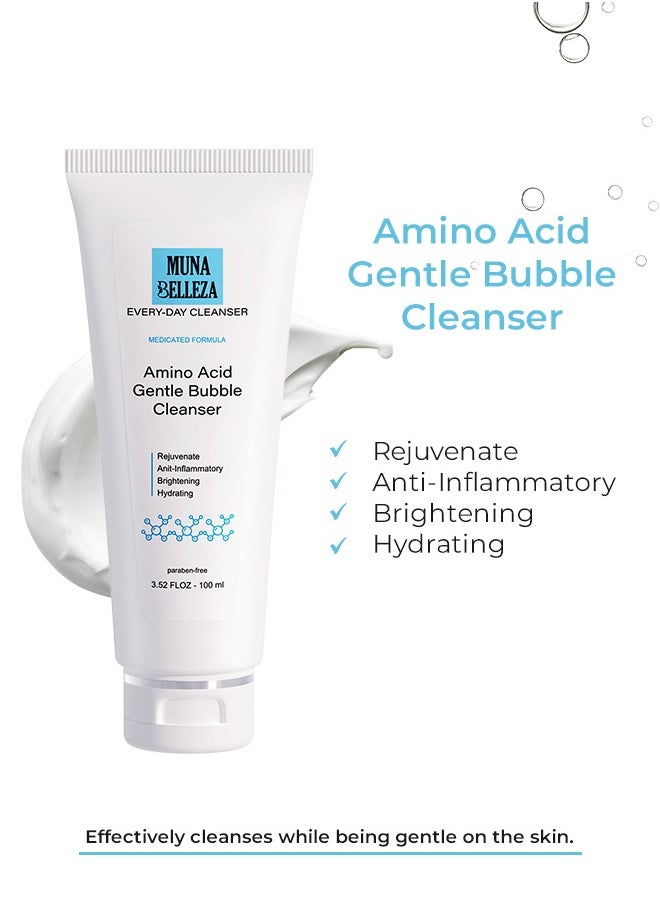 Muna Belleza Facial Cleanser for Acne Marks and Pimples, Oily Skin, Blackhead Remover, and Clogged Pore Control - Amino Acid Foam for Deep Pore Cleaning - Nourishes and Moisturizes for Radiant Skin - 100ml  - Image 3