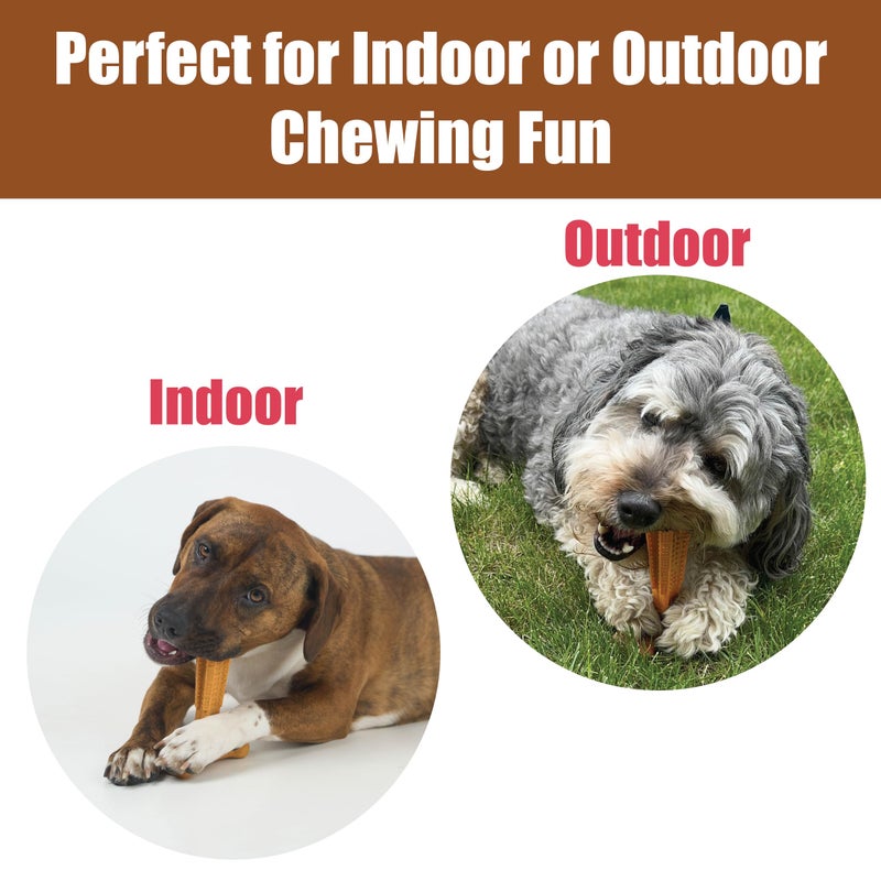 SPOT Bam-Bones Plus T Bone - Bamboo Fiber & Nylon, Durable Long Lasting Dog Chew for Aggressive Chewers â€“ Toy for Dogs & Puppies Under 90lbs, Non-Splintering, 7in, Allergen Free Peanut Butter Flavor - Image 5