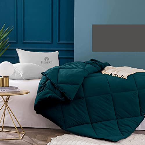 Filbert - 400 GSM Microfiber Rajai Double Bed Comforter, Super Soft Heavy Double Bed Blanket for Winter Diamond Stitch (90" x 100" Inches/228cm x 254cm) - Comforter Double Bed|Teal - Image 2
