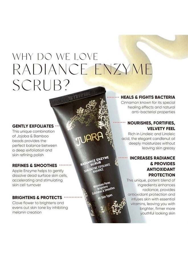 Juara - JUARA - Radiance Enzyme Scrub | Sensitive Exfoliant | Brightening Facial Cleanser | Pore Clarifier | Invigorating, 3-1 Face Wash | Cruelty Free, Paraben & Sulfate Free, Vegetarian | 2.5 oz (2 Pack) - Image 1